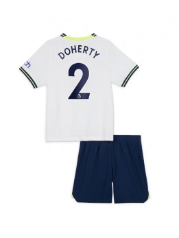 Tottenham Hotspur Matt Doherty #2 Heimtrikotsatz für Kinder 2022-23 Kurzarm (+ Kurze Hosen)